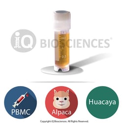 iQ Biosciences&nbsp;Huacaya Alpaca PBMCs, 50M cells/vial