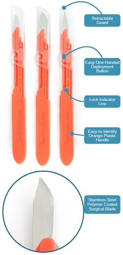 Southmedic&nbsp;#11 Non Sterile Bulk PPSS Scalpel 500/cs