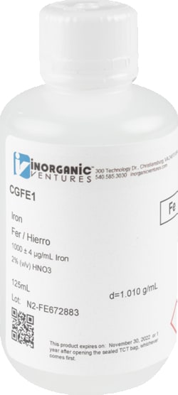 Inorganic Ventures&nbsp;IRON SINGLE ELEM STND 125 ML