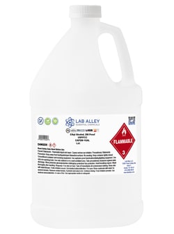 LAB ALLEY Ethanol 200 Proof (100%) Undenatured Alcohol USP/FCC Food Grade Kosher Halal
