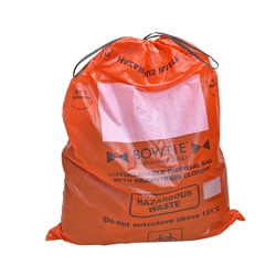 MTC Bio Bowtie Biohazard bags, autoclave bag with drawstring, PE, 33 x