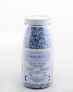 WA HAMMOND DRIERITE COMPANY&nbsp;DRIERITE, INDICATING 8 MESH 1 LB JAR, STOCK# 23001