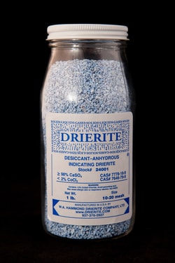 WA HAMMOND DRIERITE COMPANY&nbsp;DRIERITE, INDICATING 10-20 MESH 1 LB JAR, STOCK# 24001