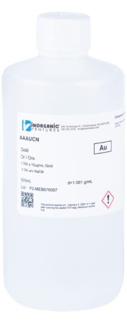 Inorganic Ventures&nbsp;1000PPM GOLD AU CYANIDE STD