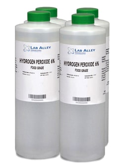 LAB ALLEY Lab Alley Hydrogen Peroxide 6% Solution Food Grade Kosher Halal,
