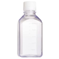 CELLTREAT Scientific Products 500mL Media Bottle, Square, PETG, Tamper Evident, Bulk, Sterile