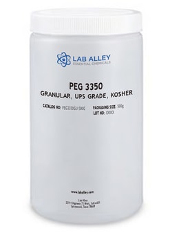 LAB ALLEY&nbsp;Polyethylene Glycol (PEG) 3350 Granular USP Grade Kosher