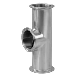 Accuflow Systems&nbsp;Steel & O'Brien Tri-Clamp Short Tee, 1/2 in, 316