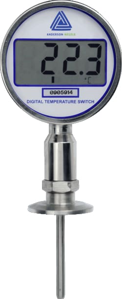 Accuflow Systems&nbsp;Anderson-Negele Digital Thermometer, Deg C, 1/2 in. Tri-Clamp, 1 ea