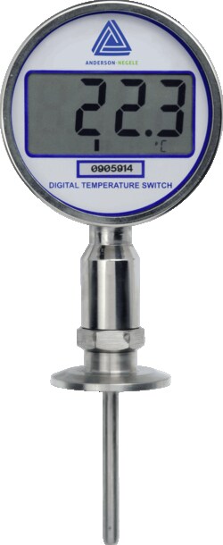 Accuflow Systems Anderson-Negele Digital Thermometer, Deg C, 1/2 in. Tri-Clamp,