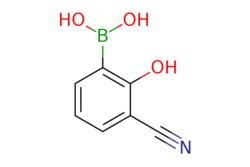eMolecules​&nbsp;(3-Cyano-2-hydroxyphenyl)boronic acid | Oakwood Chemical | 2172876-20-7 | MFCD18394167 | 162.940 | C7H6BNO3 | 90.000 | OB(O)c1cccc(C#N)c1O | 5g | 570751244