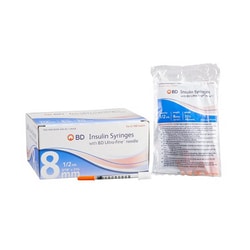 Med Vet International&nbsp;Insulin Syringe, 0.5ml, 31G x 5/16in, 100/Box