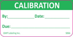 Gmp Labeling Inc Calibration By Status Label - Green, Quantity: Each of