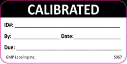 Gmp Labeling Inc&nbsp;Calibration ID Status Label - Black