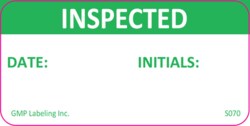 Gmp Labeling Inc&nbsp;Inspected Label - Green