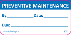 Gmp Labeling Inc&nbsp;PM Status Label - Blue