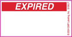 Gmp Labeling Inc EXPIRED Status Label - Laser Print, Quantity: Each of