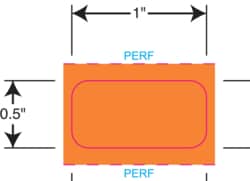 Gmp Labeling Inc Durable 1 x 0.5 ORNG Therm Trans Lbl, Quantity: Each of