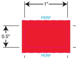 Gmp Labeling Inc&nbsp;Durable 1 x 0.5 RED Therm Trans Lbl