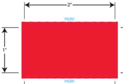 Gmp Labeling Inc Durable 2 x 1 RED Therm Trans Lbl, Quantity: Each of 1
