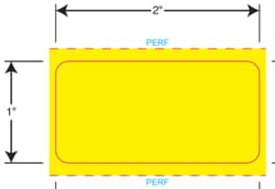 Gmp Labeling Inc Durable 2 x 1 YLLW Therm Trans Lbl