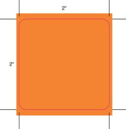 Gmp Labeling Inc Durable 2 x 2 ORNG Therm Trans Lbl