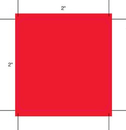 Gmp Labeling Inc Durable 2 x 2 RED Therm Trans Lbl