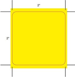 Gmp Labeling Inc&nbsp;Durable 2 x 2 YLLW Therm Trans Lbl