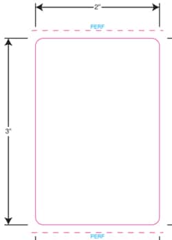 Gmp Labeling Inc&nbsp;Durable 2 x 3 WHITE Therm Trans Lbl