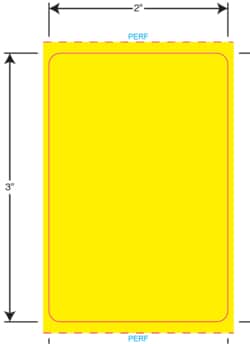 Gmp Labeling Inc Durable 2 x 3 YLLW Therm Trans Lbl, Quantity: Each of