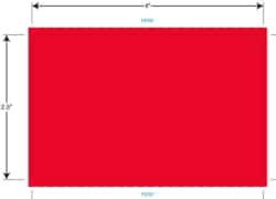 Gmp Labeling Inc Durable 4x2.5 RED Therm Trans Lbl