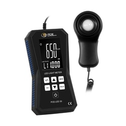 PCE AMERICAS INC Lux Meter measures up to 400000 lx.