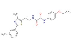 eMolecules​&nbsp;N~1~-(4-ethoxyphenyl)-N~2~-{2-[4-methyl-2-(3-methylphenyl)-1,3-thiazol-5-yl]ethyl}ethanediamide | ChemDiv SC |  |  | 423.530 | C23H25N3O3S |  | CCOc1ccc(NC(=O)C(=O)NCCc2sc(nc2C)-c2cccc(C)c2)cc1 | 2mg | 827920787