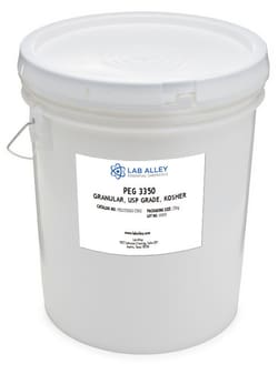 LAB ALLEY Polyethylene Glycol (PEG) 3350 Granular USP Grade Kosher, Quantity: