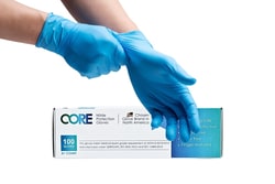 SMARTLOGICS LLC Core Gloves, Nitrile - Medium - 9 inch Cuff, 3-4 Mil Medical,Chemo-Rated, FDA, Exam Grade, Viral Resistant,Fentanyl tested, Latex-Free & Powder-Free, Ambidextrous, Allergy Free, Blue, Case of 1002