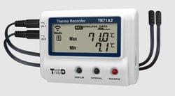 CAS DATALOGGERS&nbsp;TandD TR71A2 WiFi/Bluetooth Temperature Data Logger with 2 Probes and 2 Thermal Buffers