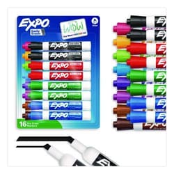 CTMATTER LLC&nbsp;Low-Odor Dry-Erase Marker, Broad Chisel Tip, Assorted Colors, 16/Set