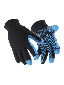 Refrigiwear Inc.&nbsp;2509 REG BLK LAR Dbl Layr Herringbne Grip Glove with finger tip coating