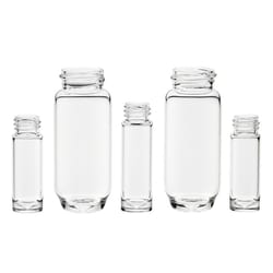 Chemglass Life Sciences&nbsp;Chemglass High Recovery Vial, 3.7 mL, Clear Borosilicate, GPI 13-425, 15 x 45 mm, With Open-Top Cap and PTFE-Silicone Septa
