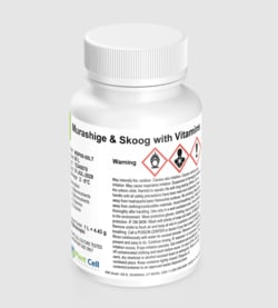 PLANT CELL TECHNOLOGY&nbsp;Murashige & Skoog Basal Salts with Macronutrients, Micronutrients, Vitamins and Glycine, Plant Tissue Culture, MS Basal Salts Mod. 9, White to Yellow Powder, 10L Pouch
