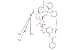 eMolecules​&nbsp;136834-22-5 | DMT-2'fluoro-da(bz) amidite | ChemScene | MFCD12912392 | 875.939 | C47H51FN7O7P | 95.000 | COc1ccc(cc1)C(OC[C@H]1O[C@H]([C@H](F)[C@@H]1OP(OCCC#N)N(C(C)C)C(C)C)n1cnc2c(NC(=O)c3ccccc3)ncnc12)(c1ccccc1)c1ccc(OC)cc1 | 5g | 464149124