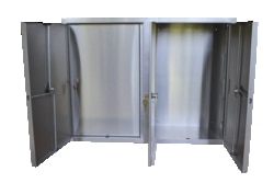 Omnimed Inc&nbsp;Twin Double Door Narcotic Cabinet (15”H x 22”W x 4”D)