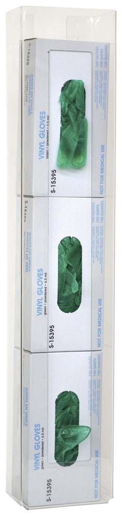 Omnimed Inc&nbsp;Triple Clear PETG Vertical Glove Box Holder
