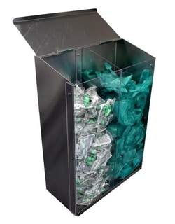 Omnimed Inc&nbsp;Omnimed Double Bulk Dispenser, Clear Front