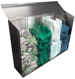 Omnimed Inc&nbsp;Omnimed Quad Bulk Dispenser, Clear Front