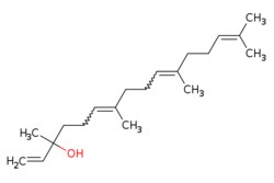 eMolecules​&nbsp;1113-21-9 | (6E,10E)-3,7,11,15-Tetramethyl-1,6,10,14-hexadecatetraen-3-ol | AA Blocks LLC290.491 | C20H34O | 0.000 | CC(C)=CCCC(C)=CCCC(C)=CCCC(C)(O)C=C | 1g | 437038757