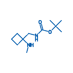 BLD PHARMATECH CO LIMITED&nbsp;tert-Butyl ((1-(methylamino)cyclobutyl)methyl)carbamate, CAS Number: 1858137-24-2, 1g, Purity: 97%