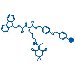 BLD PHARMATECH CO LIMITED&nbsp;Fmoc-L-Lys(Dde)-Wang Resin, 5g, Purity: 100-200 mesh, 1%DVB,0.3-0.8mmol/g