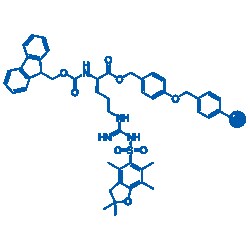 BLD PHARMATECH CO LIMITED&nbsp;Fmoc-D-Arg(Pbf)-Wang Resin, 5g, Purity: 100-200 mesh, 1% DVB, 0.3-0.8 mmol/g
