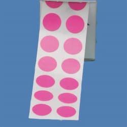 USA Scientific Inc&nbsp;Tough-Spots, 3/8 inch diameter, pink, on rolls